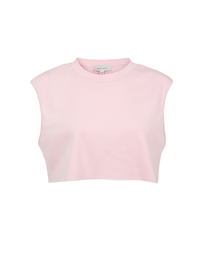 Sleeveless Crop Top-Pink