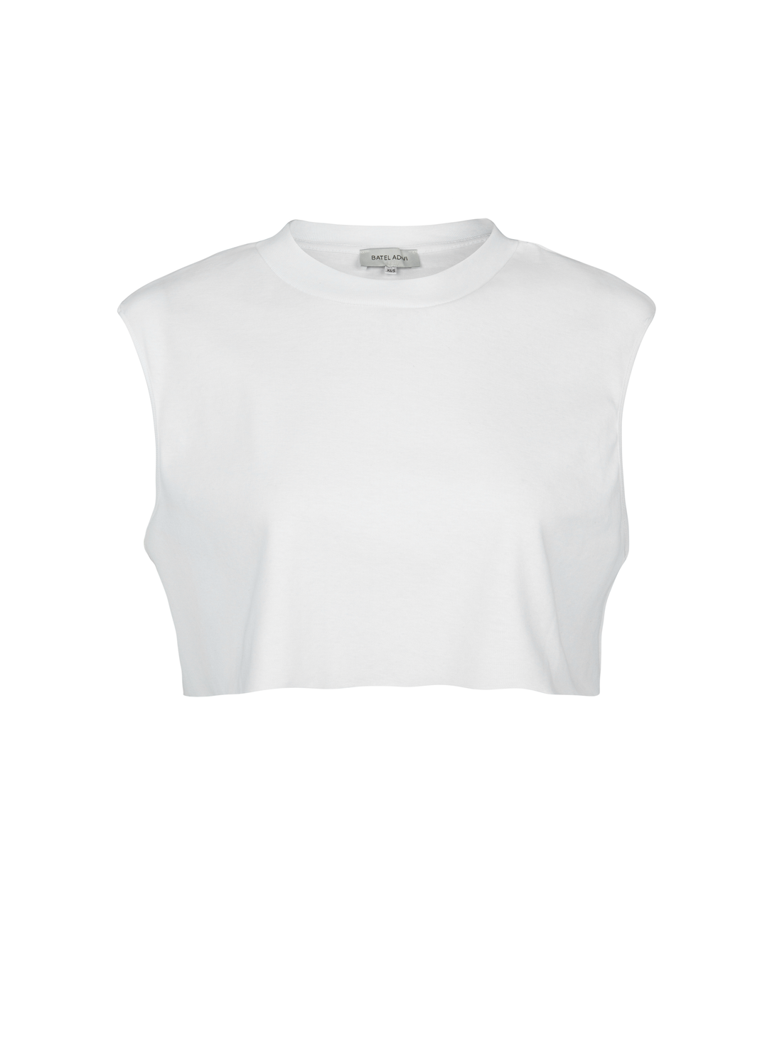 Sleeveless Crop Top-White