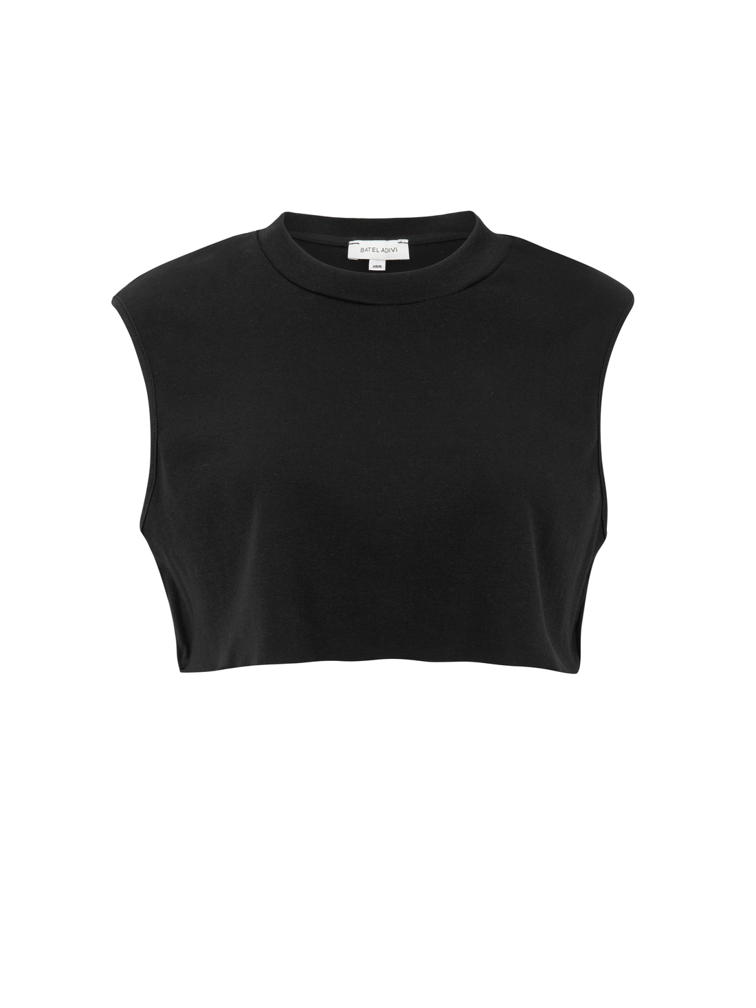 Sleeveless Crop Top-Black