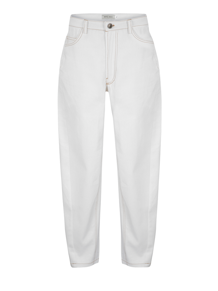 Balloon Fit Jeans-White