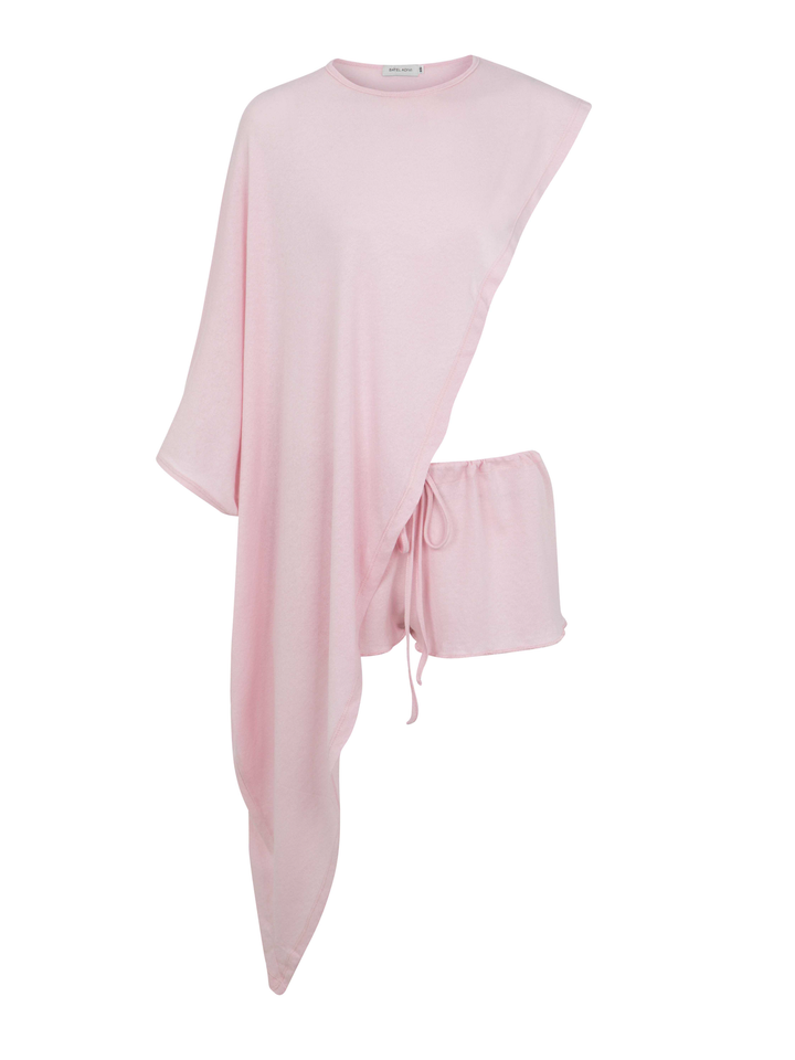 Open Side Top & Shorts Set-Pink