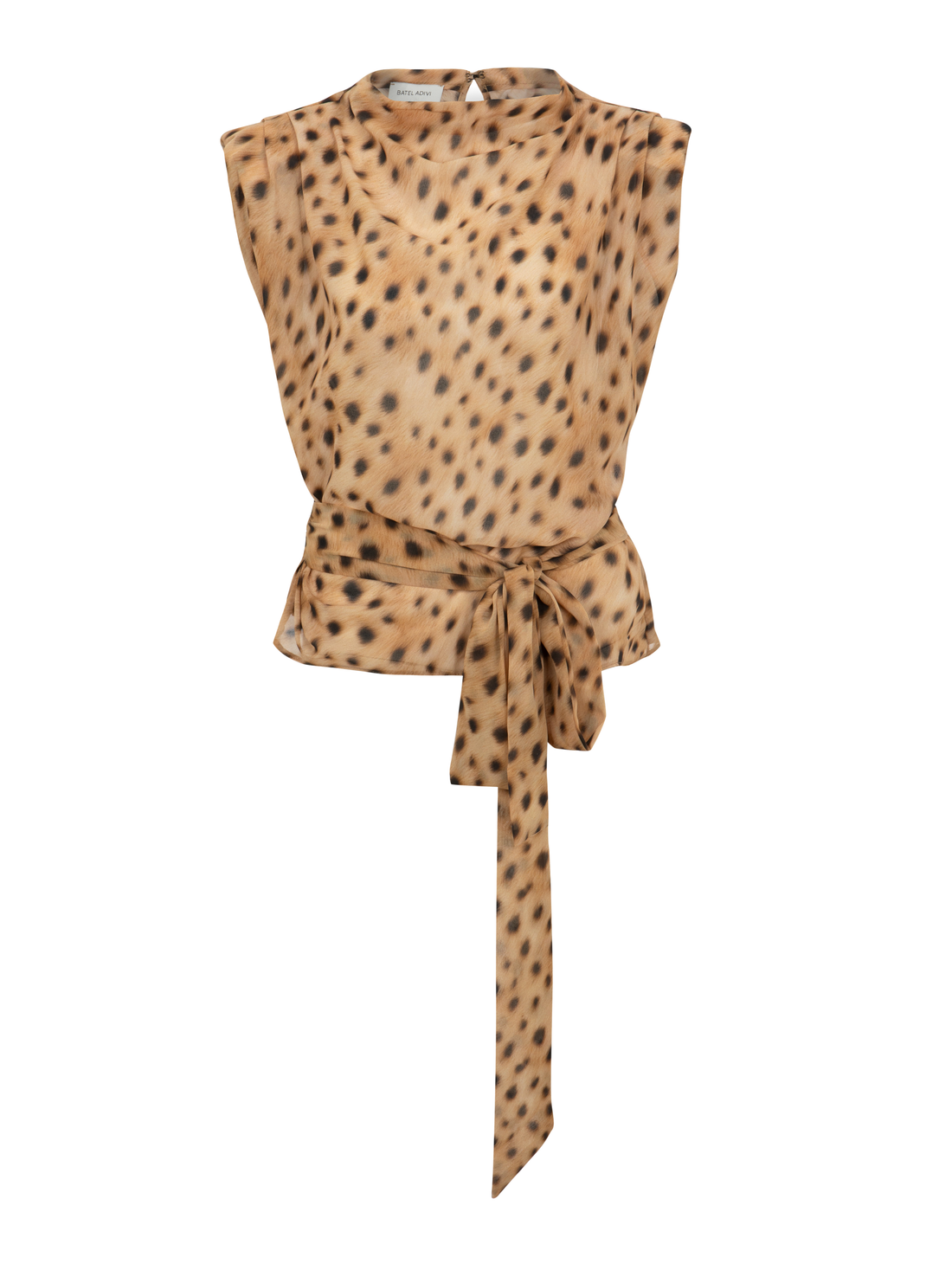 Animal Print Waist Tie Top
