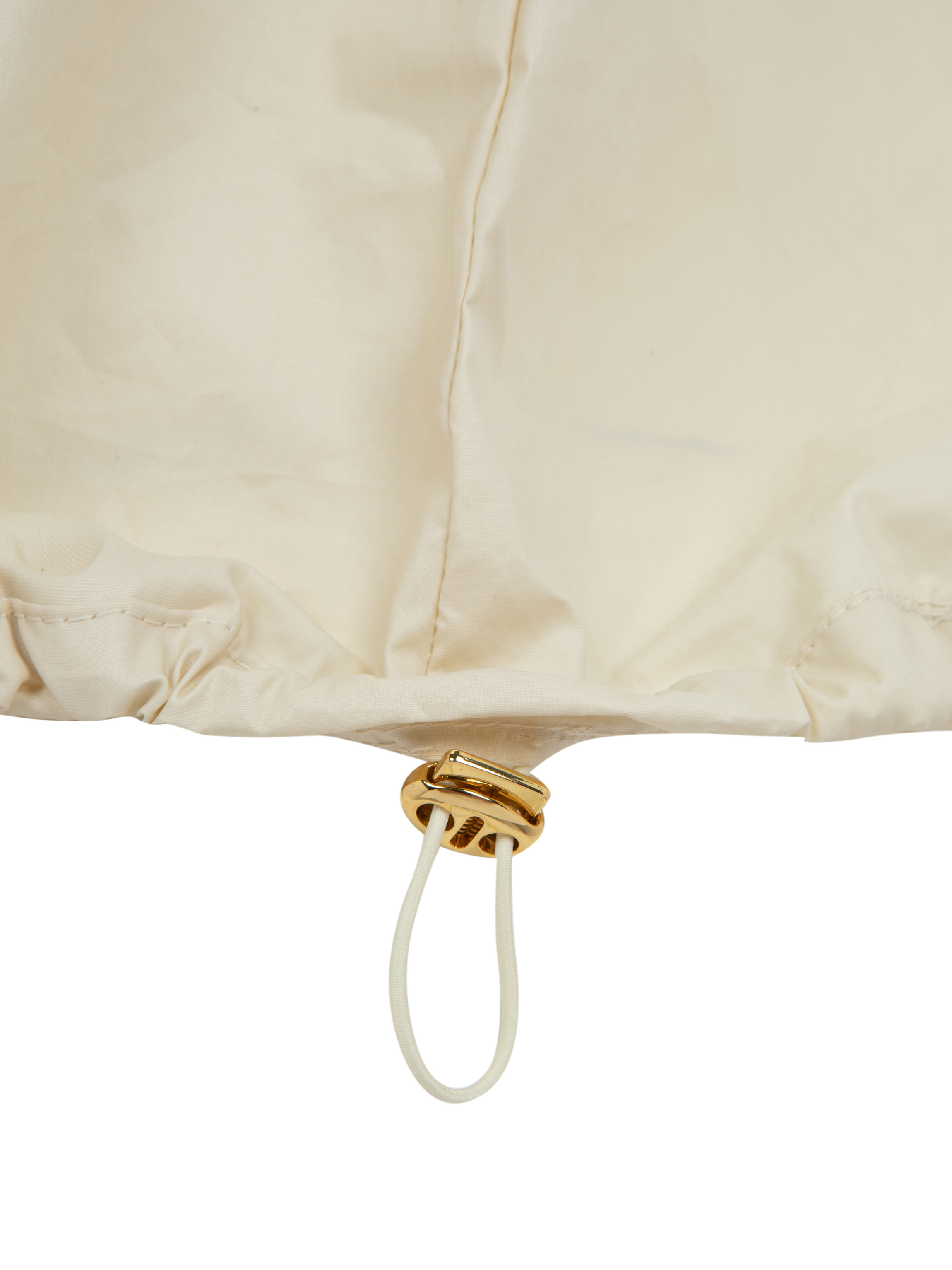Nylon Zip Vest-Cream