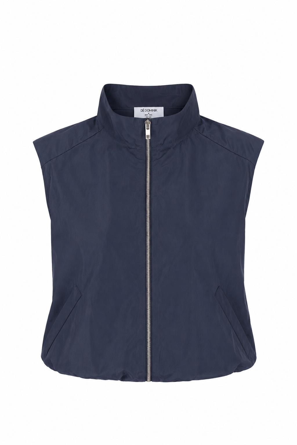 Nylon Zip Vest- Blue