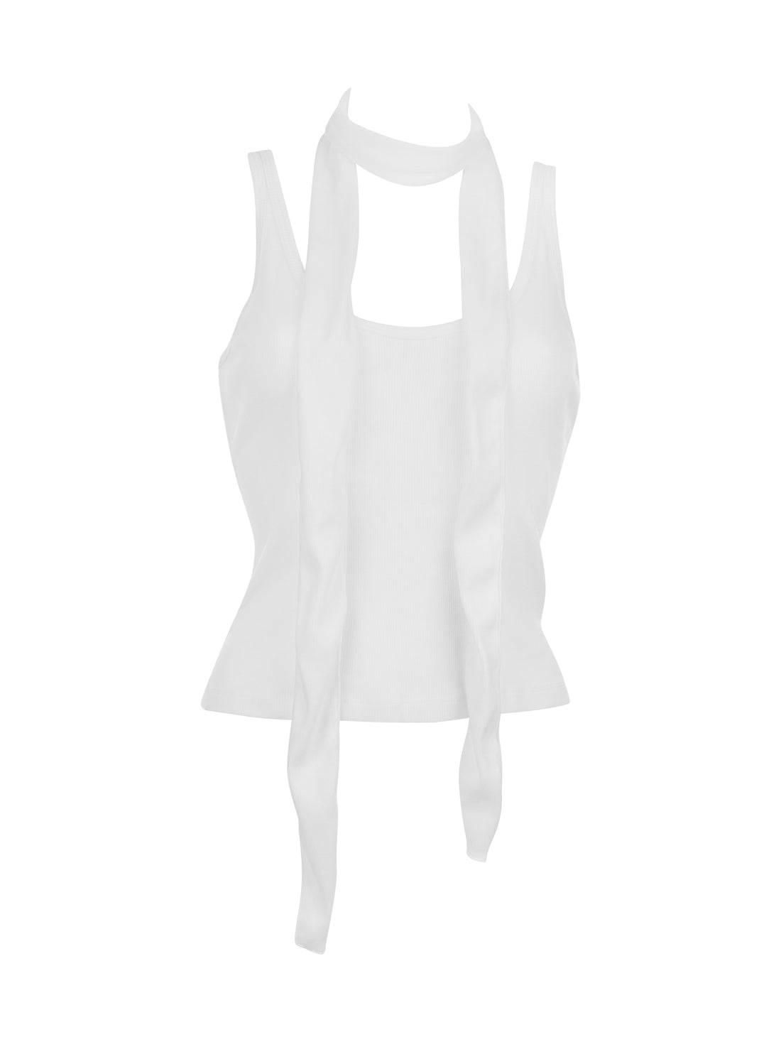 Scarf Top-White